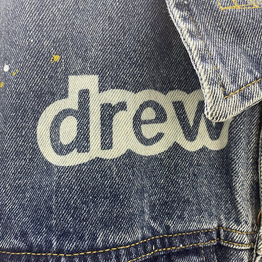 DREW HOUSEデニムジャケットスーパーコピースマイルプリントデニムコート