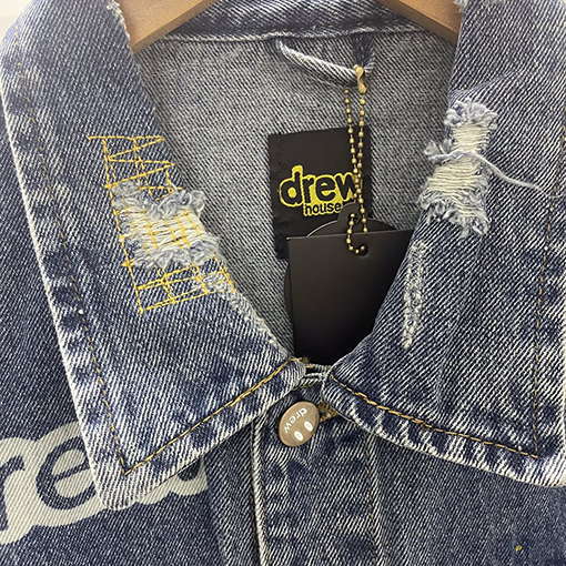 DREW HOUSEデニムジャケットスーパーコピースマイルプリントデニムコート