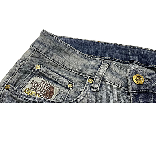 コラボ!! グッチ x ノースフェイス デニムパンツ スーパーコピー