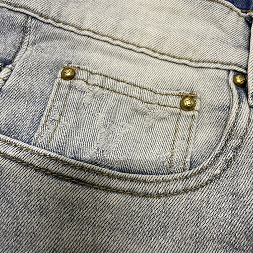 ルイヴィトン デニムパンツ スーパーコピー LV 刺繍