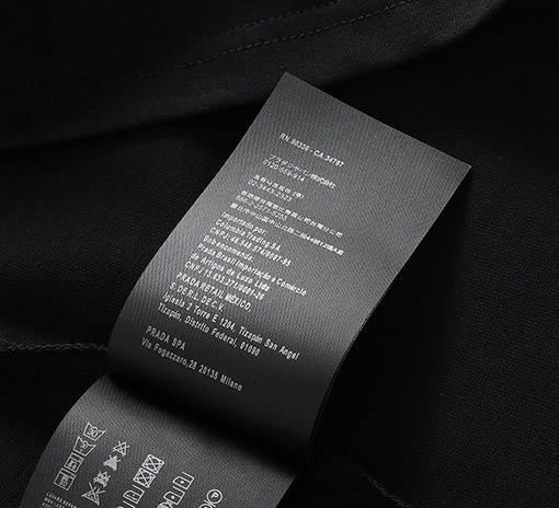 プラダ半袖Tシャツスーパーコピー  ホワイトPRADA三角ロゴプレート