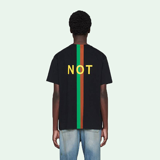 グッチ半袖Tシャツスーパーコピー NOT レッド グリーン プリント半袖