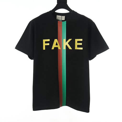 グッチ半袖Tシャツスーパーコピー NOT レッド グリーン プリント半袖