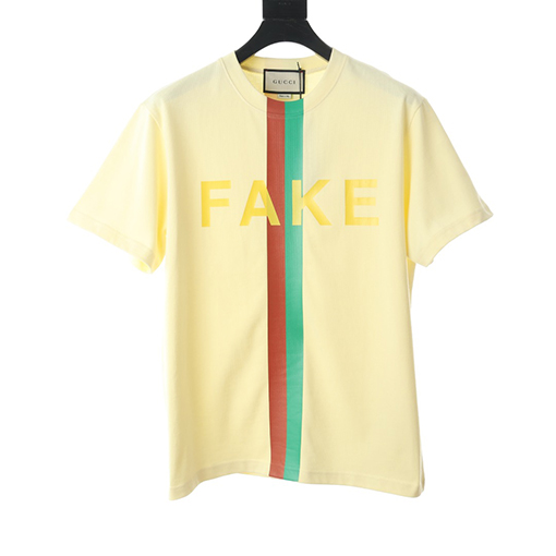 グッチ半袖Tシャツスーパーコピー NOT レッド グリーン プリント半袖