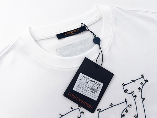 23ss新品!!ルイヴィトン半袖Tシャツスーパーコピー 1 ~ 65 数字を接続 刺繍