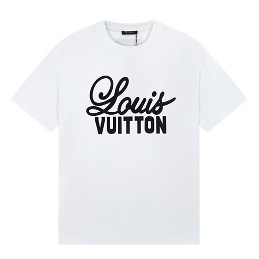 23ss新品!!ルイヴィトン半袖Tシャツスーパーコピー Louis Vuitton ロゴプリント