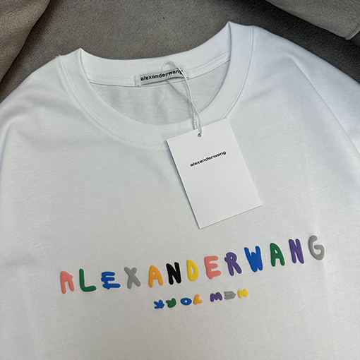 入荷!! アレキサンダーワン半袖TシャツスーパーコピーAlexander Wangロゴプリント