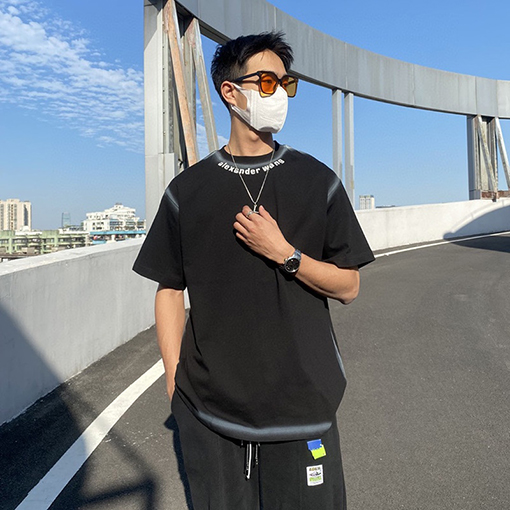 入荷!! アレキサンダーワン半袖Tシャツコピー ネックラインAlexander Wangロゴプリント★オーバーサイズ