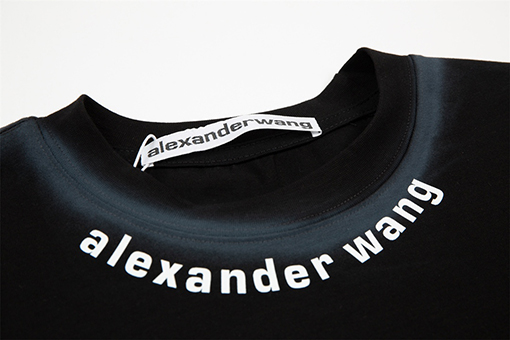 入荷!! アレキサンダーワン半袖Tシャツコピー ネックラインAlexander Wangロゴプリント★オーバーサイズ