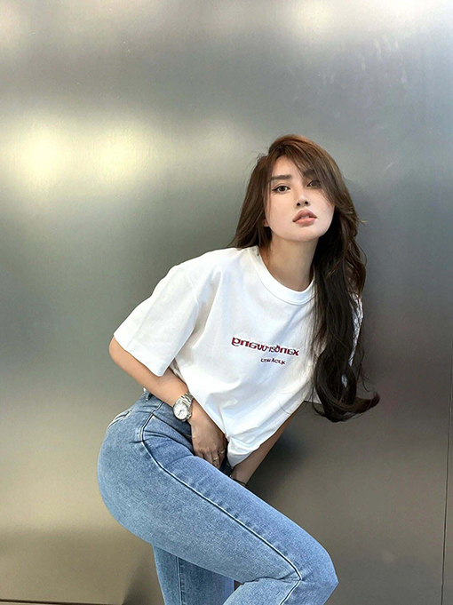 入荷!! アレキサンダーワン半袖Tシャツコピー alexander wangロゴプリント★オーバーサイズ