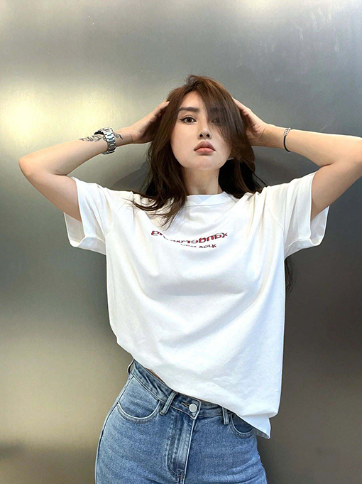 入荷!! アレキサンダーワン半袖Tシャツコピー alexander wangロゴプリント★オーバーサイズ