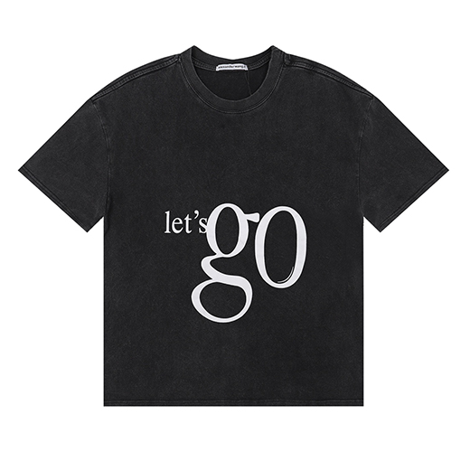 アレキサンダーワン半袖Tシャツコピー let'sGOロゴプリント