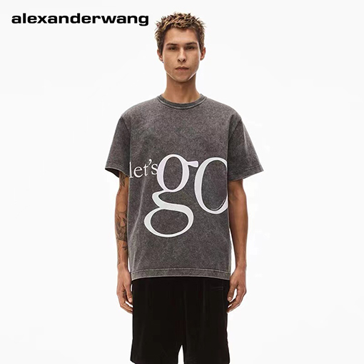 アレキサンダーワン半袖Tシャツコピー let'sGOロゴプリント