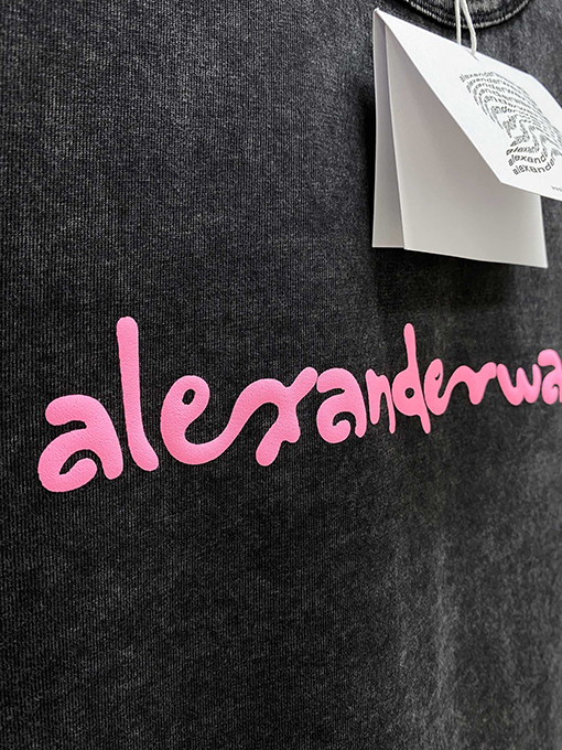 アレキサンダーワン半袖スーパーコピー alexander wangロゴプリント