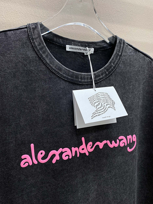 アレキサンダーワン半袖スーパーコピー alexander wangロゴプリント