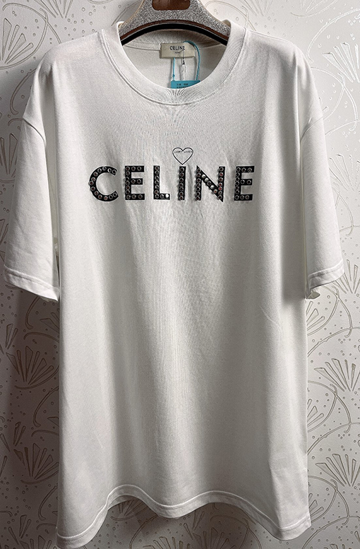 セリーヌ半袖スーパーコピーCELINEハート ロゴプリント