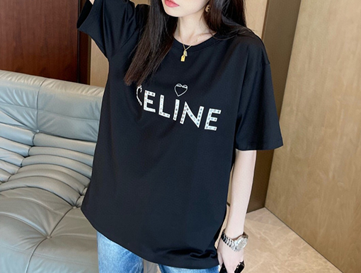 セリーヌ半袖スーパーコピーCELINEハート ロゴプリント