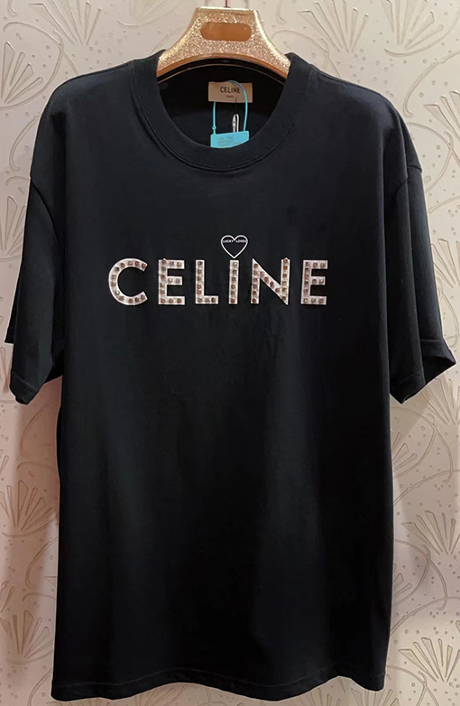 セリーヌ半袖スーパーコピーCELINEハート ロゴプリント