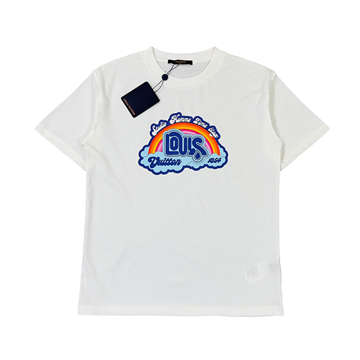 ルイヴィトン 半袖 スーパーコピー Louis Vuitton レインボー雲半袖Tシャツ
