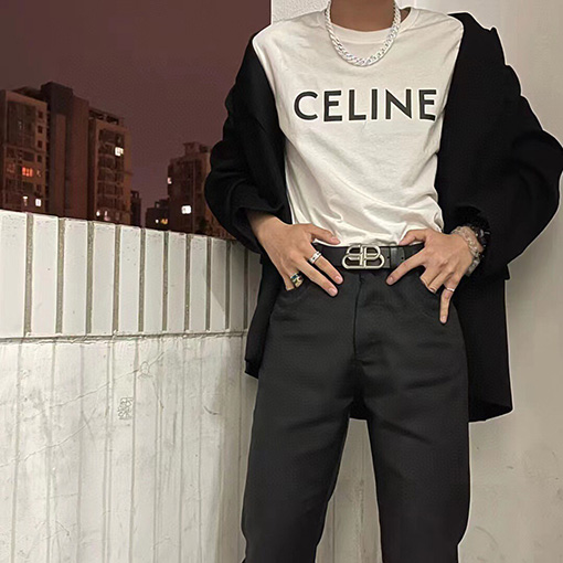 セリーヌ 半袖コピー CELINEロゴポイント 全4色