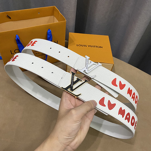 23新品!!ルイヴィトン 牛革ベルトスーパーコピー Louis Vuittonプリント