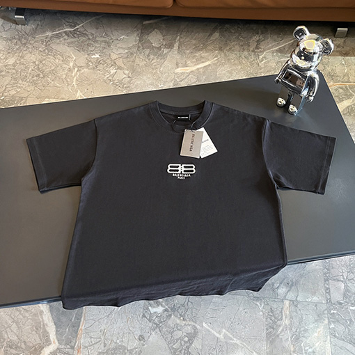 バレンシアガ半袖スーパーコピー BBのロゴ半袖Tシャツ
