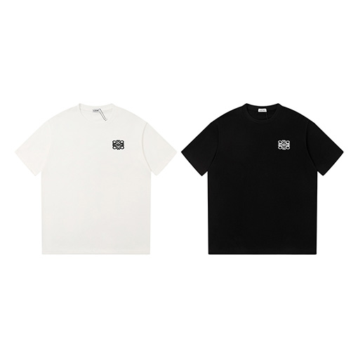 ロエベ半袖Tシャツスーパーコピー刺繡ロゴ半袖Tシャツ