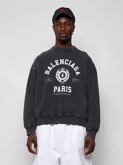 バレンシアガ スウェットスーパーコピー BALENCIAGAプリントロゴ スウェット