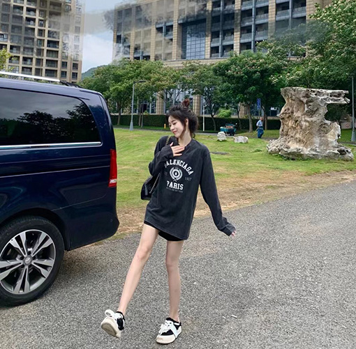 バレンシアガ スウェットスーパーコピー BALENCIAGAプリントロゴ スウェット