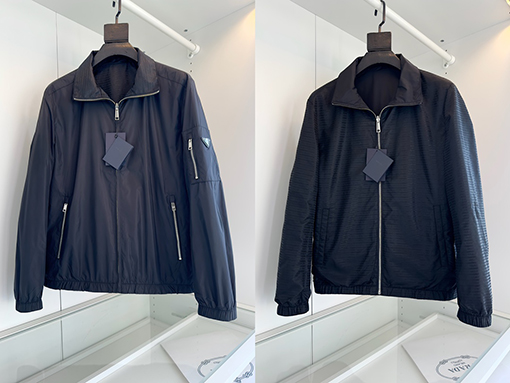 23新品!!プラダジャケットスーパーコピー両面 PRADA三角ロゴ