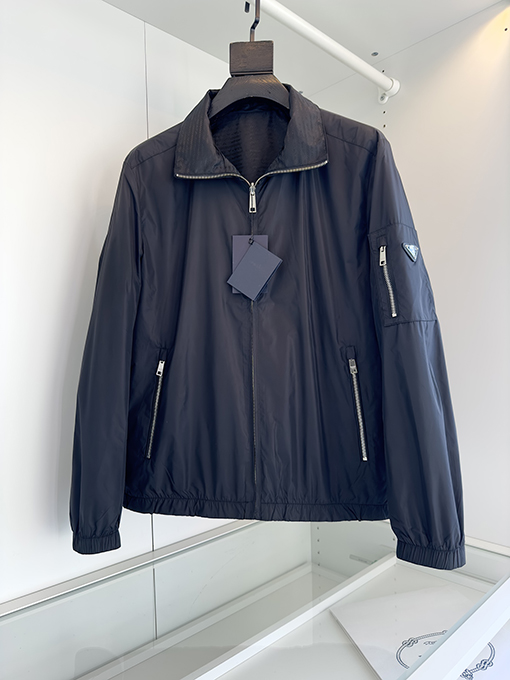 23新品!!プラダジャケットスーパーコピー両面 PRADA三角ロゴ