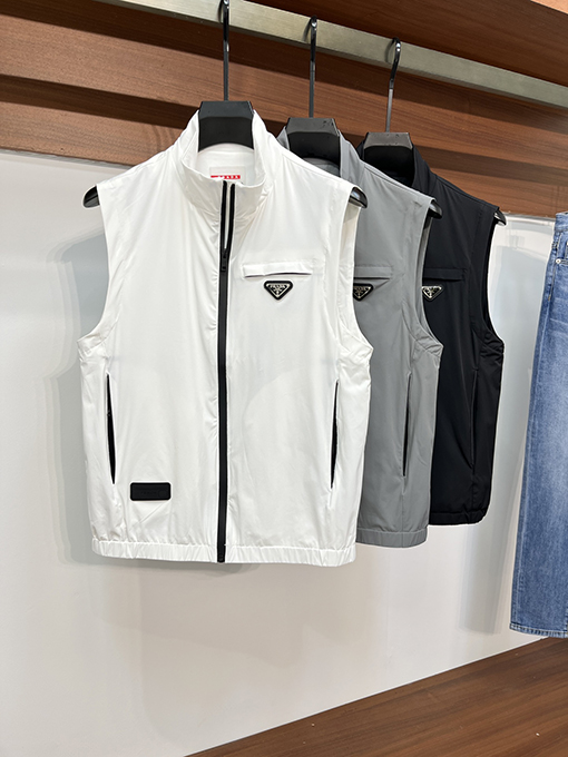 23新品!!プラダベストスーパーコピー PRADA三角ロゴ