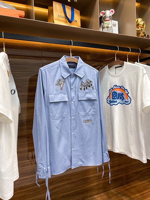 23新品!! ルイヴィトンシャツスーパーコピーLVプリント