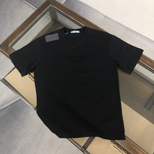 プラダ半袖Tシャツスーパーコピー PRADAロゴ立体感