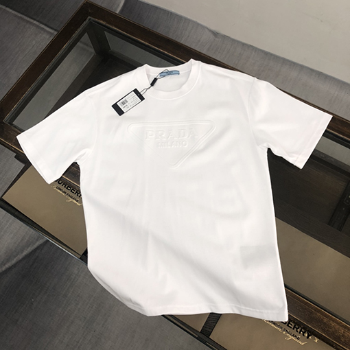 プラダ半袖Tシャツスーパーコピー PRADAロゴ立体感