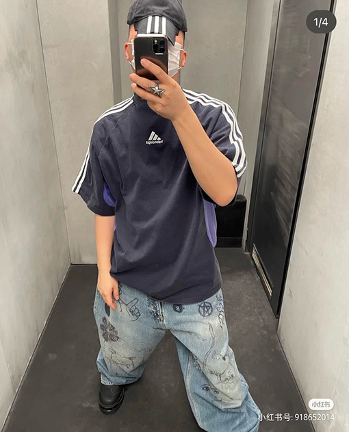 コラボ!!バレンシアガ x アディダス 半袖スーパーコピーガBALENCIAGA半袖 Tシャツ