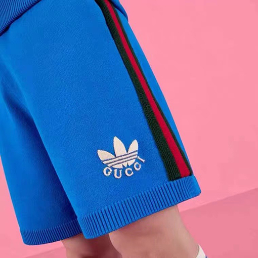 コラボ!! グッチ x アディダス ハーフパンツ GUCCI ニット スウェットパンツ