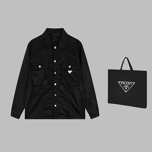 23新作!!  プラダ   人気シャツ PRADA 三角ロゴプレート