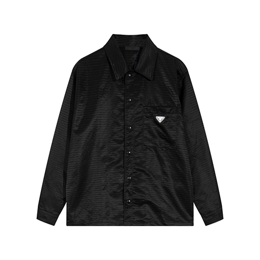 23新作!! プラダ 人気シャツ PRADA 三角ロゴプレート