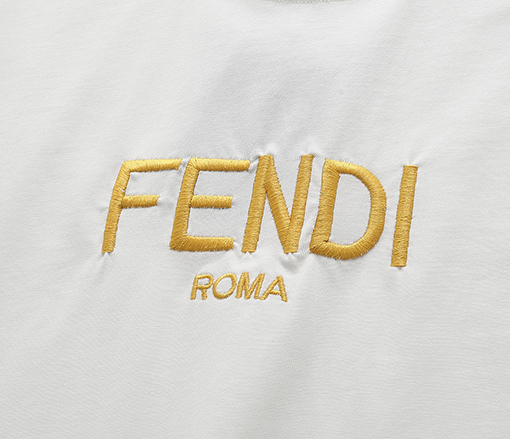 フェンディ 半袖Tシャツ FENDI刺繍ロゴ メンズファッション通販