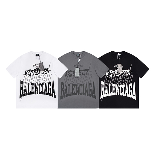 コラボ✦ グッチ x バレンシアガ 半袖Tシャツ  全3色