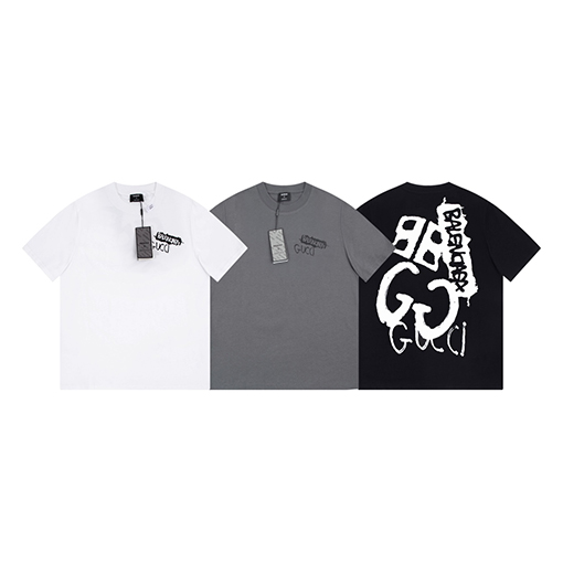 コラボ✦ グッチ x バレンシアガ 半袖Tシャツ  全3色