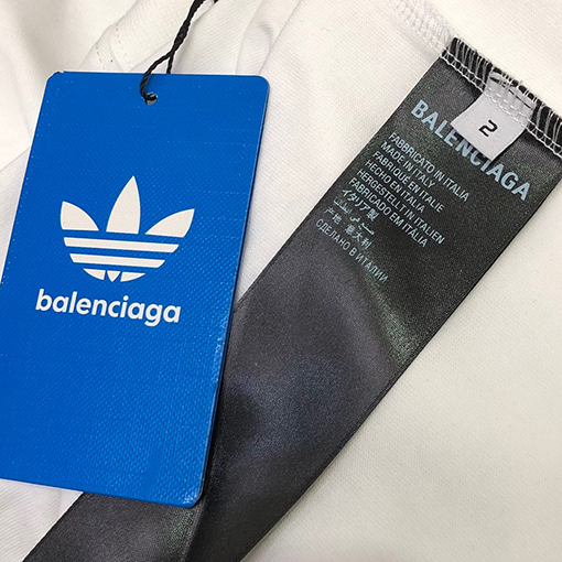 コラボ✦ バレンシアガ x アディダス長袖 Tシャツ BALENCIAGA刺繍ロゴ