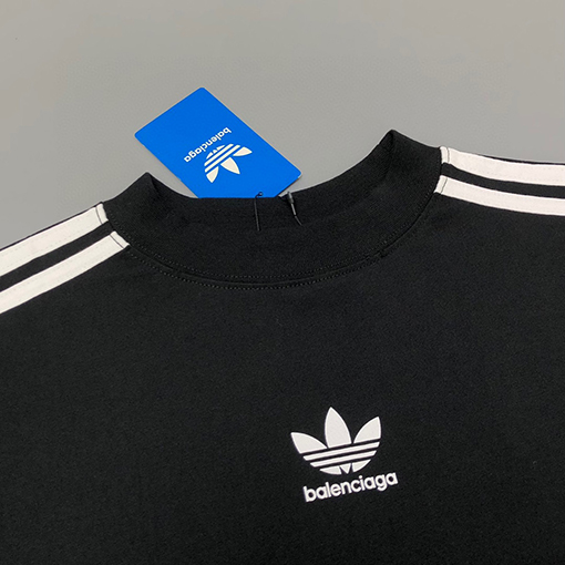 コラボ✦ バレンシアガ x アディダス長袖 Tシャツ BALENCIAGA刺繍ロゴ