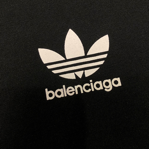 コラボ✦ バレンシアガ x アディダス長袖 Tシャツ BALENCIAGA刺繍ロゴ