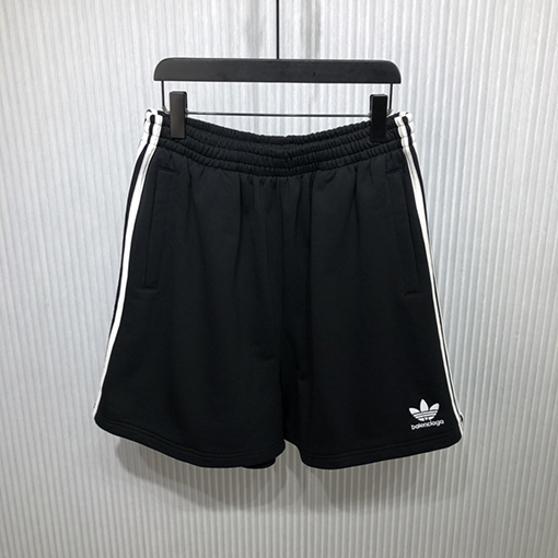 コラボ✦ バレンシアガ x アディダス パンツ BALENCIAGA刺繍ロゴ ショート ハーフパンツ