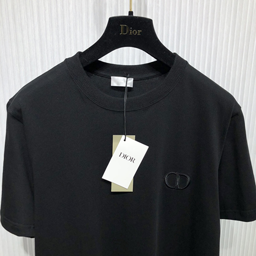 ディオール 半袖 Tシャツ CD刺繍ロゴ