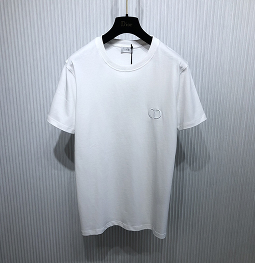ディオール 半袖 Tシャツ CD刺繍ロゴ