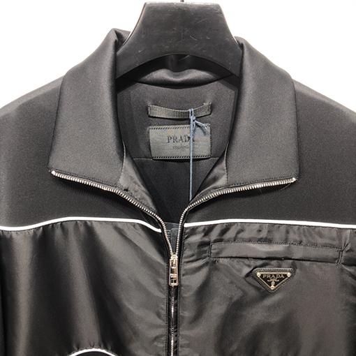 23新品!! プラダ ジャケット アウター PRADA三角ロゴプレート