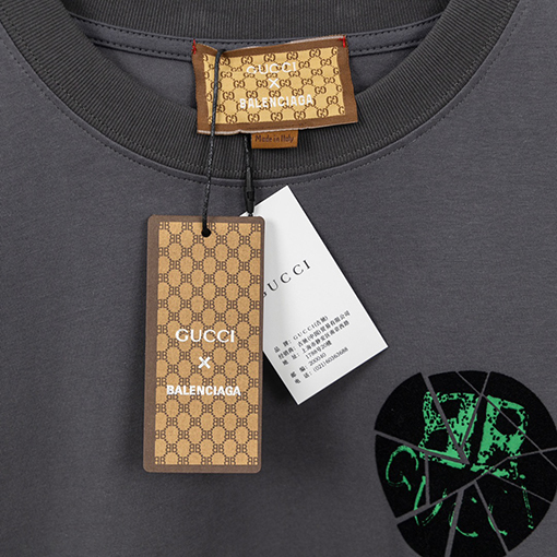 コラボ✦ グッチ x バレンシアガ プリント半袖Tシャツ メンズ 半袖 Tシャツの通販